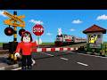 Yuta, Mio Dan Baby Celine Jadi Petugas Perlintasan Rel Kereta Api Indonesia || ROBLOX