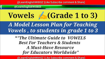 a model lesson plan vowels | snc syllabus 2024 | snc English @learnenglishtv4u