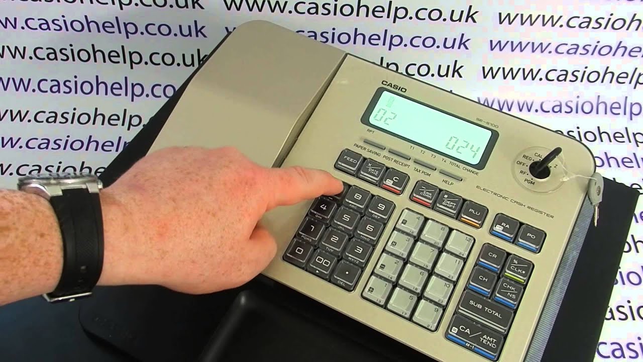 Casio SE-S100 / / T295 How To Program Receipt Message On Printer Paper To Shop Name - YouTube