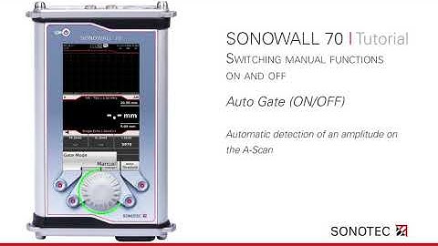 SONOWALL 70 Tutorial - Switching Manual Functions On and Off  #ndt #zfp #ultrasonictesting