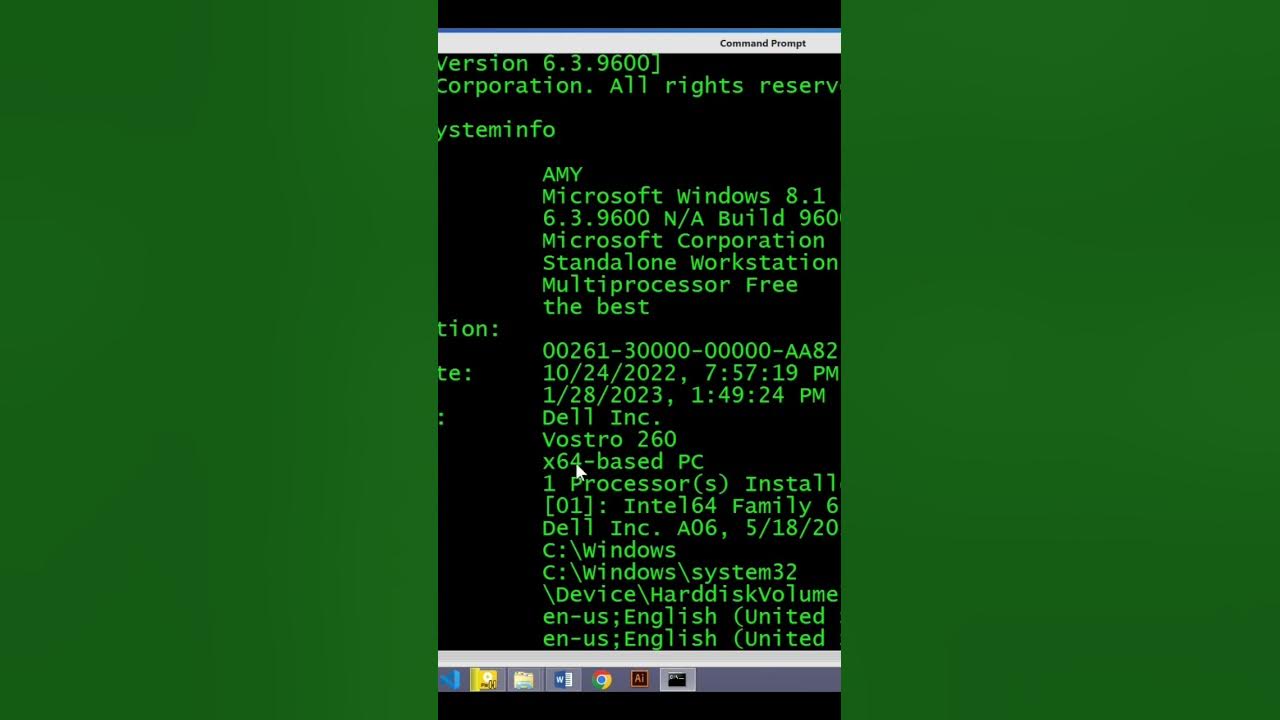 How To Get System Information By Using CMD howto cmd windows shorts how-to-get-system-information-by-using-cmd-howto-cmd-windows-shorts