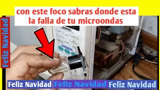 microondas no calienta Pruebas con un foco