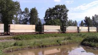 Rare Duel Dpus Cn 111 Intermodal Sumas Mtn Bc Canada 28Jun15 Es44Ac 2337 Leading