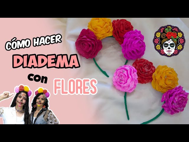 Diademas de flores: Diadema Flora  Diademas de flores, Artesanías