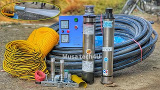 Water Well 1HP Borewell Motor Fitting | Submersible Pump Installation