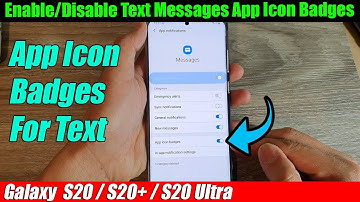 Galaxy S20/S20+: How to Enable/Disable Text Messages App Icon Badges
