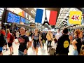 ⁴ᴷ Paris morning walk 🇫🇷 People are going on holiday 🏖️, at train station Gare de Lyon, France 4K