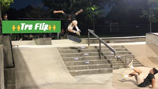 PROGRESSION OF: TRE FLIP DOWN STAIRS
