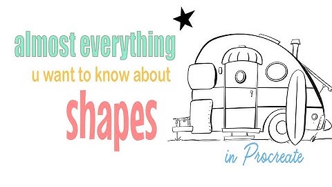 Procreate shape tool tutorial for beginners from shapes, outline, and using pressure sensitive brush