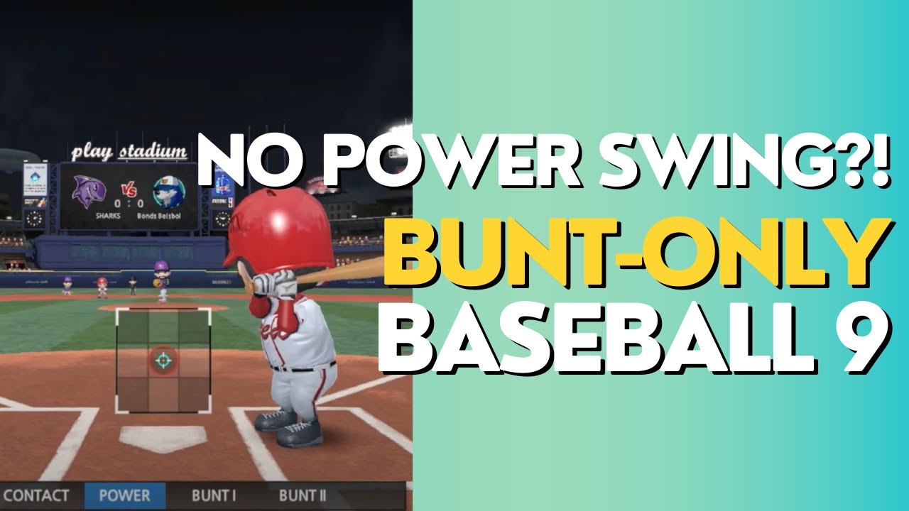 I Tried the Bunt-Only Challenge in Baseball 9...