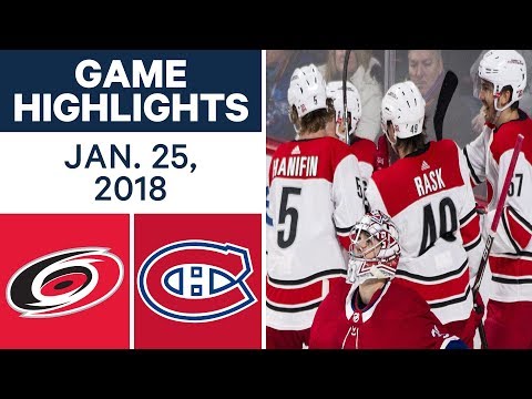 NHL Game Highlights | Hurricanes vs. Canadiens - Jan. 25, 2018