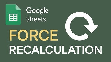 google sheets force a formula to recalculate