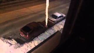 Hell storm missile destroys 2 cars