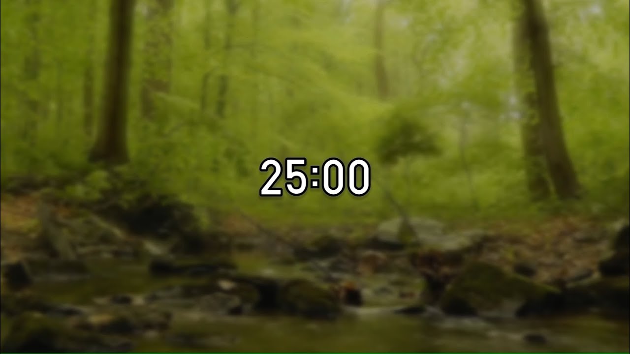 25 Minute Timer with Nature Sounds - Countdown Timer - YouTube