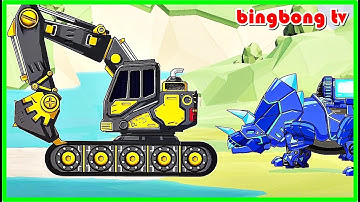 Robot Biến Hình Xe Múc Đất - Robot Khủng Long | Combine! Dino Robot - Apatosaurus Dinosaur Puzzle