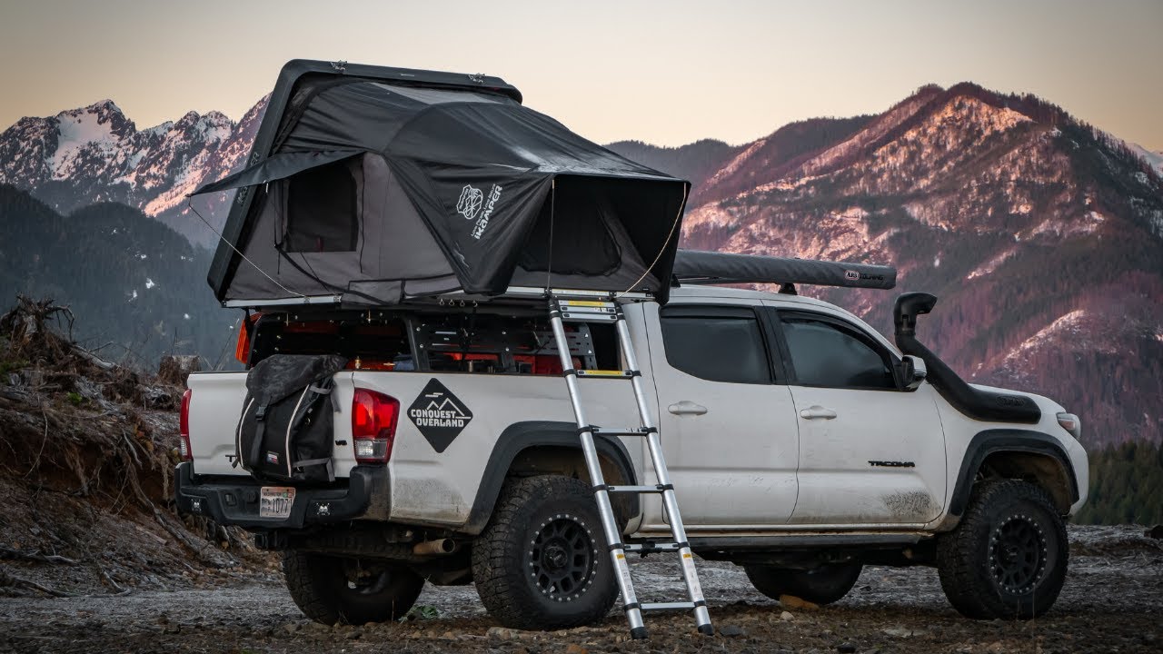 First Look Initial Review Ikamper Skycamp 3 0 Mini New Roof Top Tent Conquest Overland Youtube