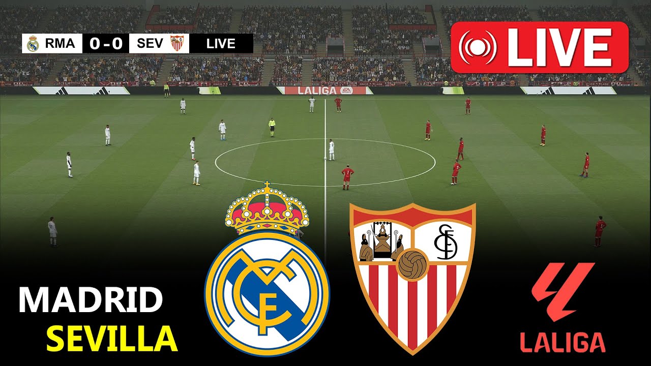 Real Madrid vs Sevilla Fc | La Liga 2025/26 | Full Match Streaming | PES 21 Simulation