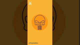 Simple skull vector in Adobe illustrator.