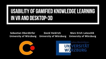 [CHI 2019] Usability of Gamified Knowledge Encoding in VR and Desktop-3D