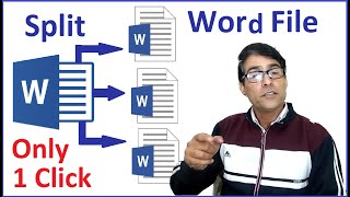 How to split MS Word File in hindi | Split one large word document into separate documents