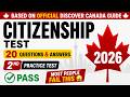 Canadian Citizenship Practice Test 2026 | TEST-02 from Discover Canada Practice Test