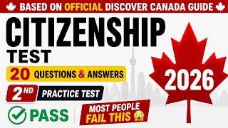 Canadian Citizenship Test | TEST-02 from Offical Discover Canada Guide | Practice Test 2026
