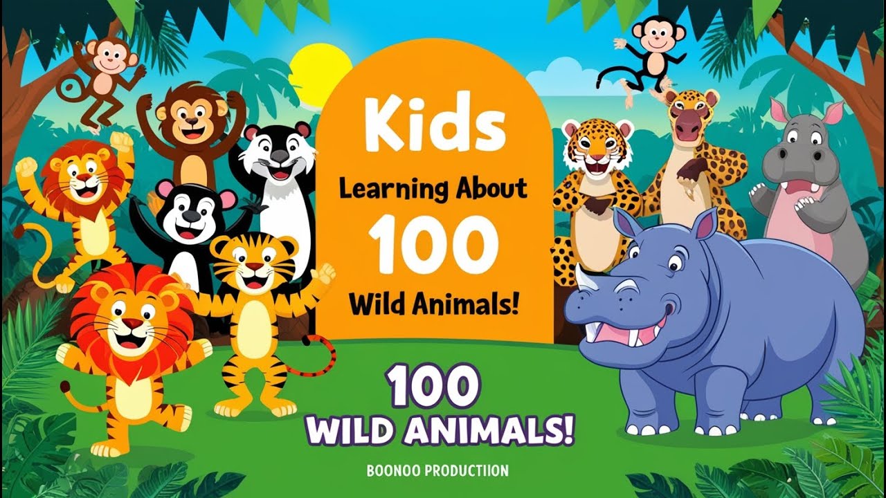 100 Wild Animals | kids learning about animals | toddlers | BooNoo ...