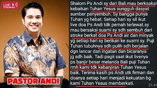 π΄ LIVE STREAMING || PASTOR ANDI PRAY FOR BALI