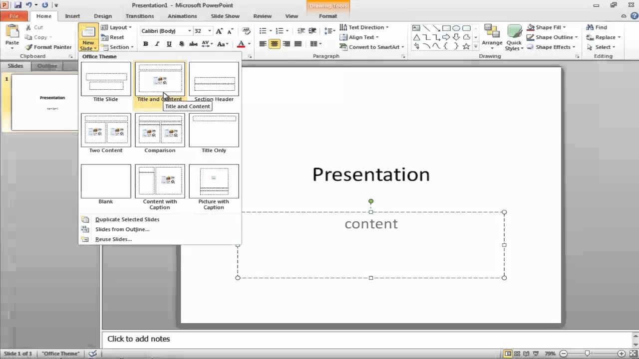 powerpoint insert presentation