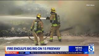 06.04.2018 - KTLA5 - Big Rig Fire on Freeway