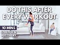 10 min Full Body Cool Down Stretches for Recovery &amp; Flexibility | growwithjo