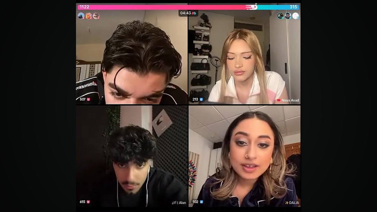 احمد وليد والآن ونايا كيست مع داليا جزائرية تغني انكليزي الآن لما سمع وين مقيمة زعل كتير