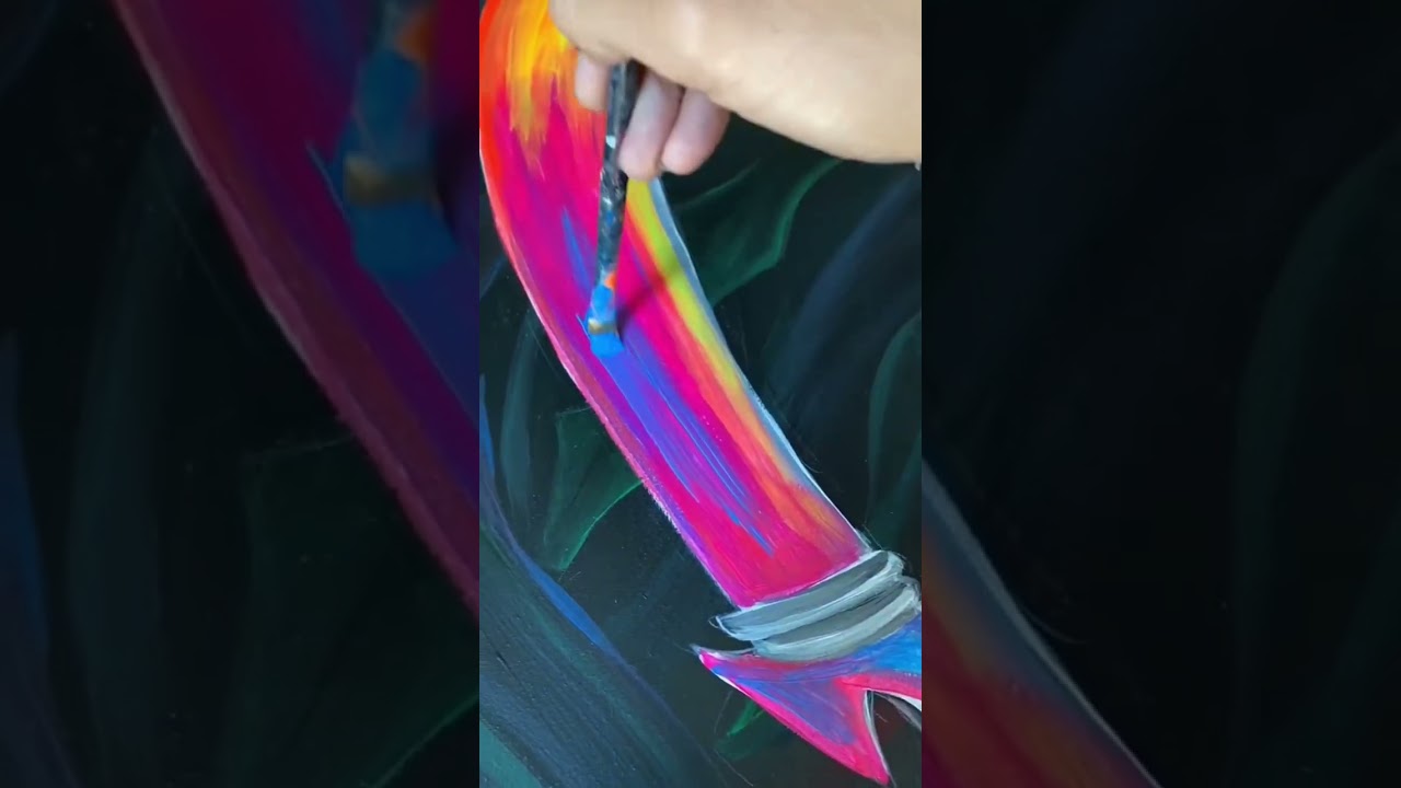 How to turn a drawing into a black light painting