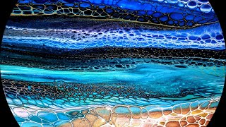 (115) 'Pebble Beach' ~ Ocean Bloom Swipe ~ Fluid Art ~ Sheleeart Style