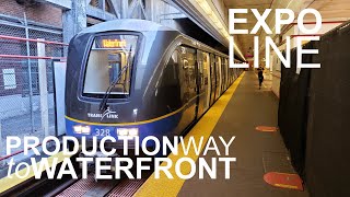 Complete Real Time SkyTrain Ride  Expo Line from Production WayUniversity to Waterfront