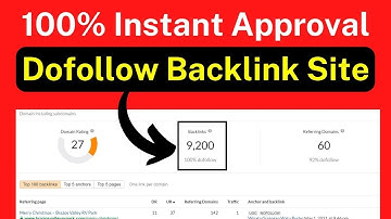 100% Instant Approval Dofollow Backlink Site | How to create backlinks | Backlinks for website