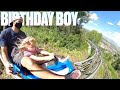 GROWN MAN CELEBRATES BIRTHDAY GOING DOWN INSANE MOUNTAIN ROLLER COASTER