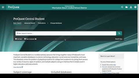 Signing Into Proquest