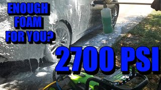 Greenworks Pro 2700 PSI : Testing the Nozzles and Foam Cannon