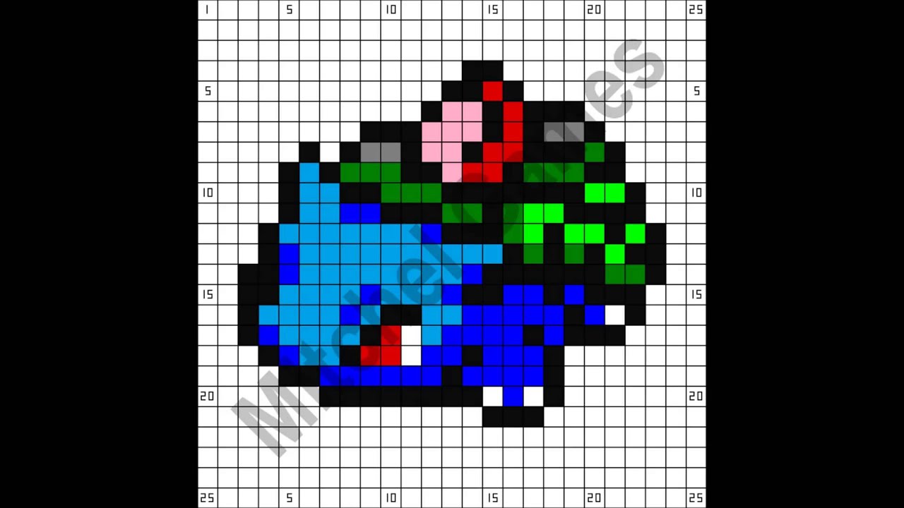 Featured image of post Ivysaur Pixel Art Template / Minecraft pixel art free easy ideas games grid maker marvel pokemon fornite cool.