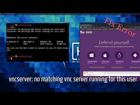 Vncserver: no matching vnc server running for this user | Nethunter Termux - Solución