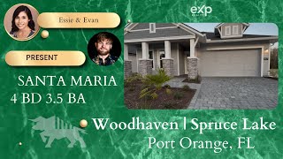 🏡Port Orange Homes For Sale | Tour ICI Homes Santa Maria Floor Plan at Woodhaven 🌳 Spruce Lake