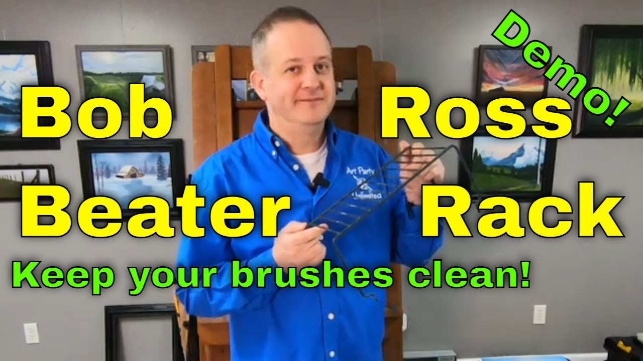 Best way to clean a brush while oil painting Bob Ross Beater Rack