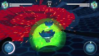 A bug in the Beyblade burst app with me vs gueschom evo heilos blaze-bringer prototype vs heilos h6