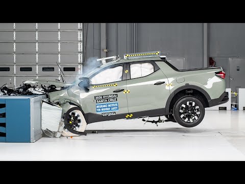 2026 Hyundai Santa Cruz updated moderate overlap IIHS crash test