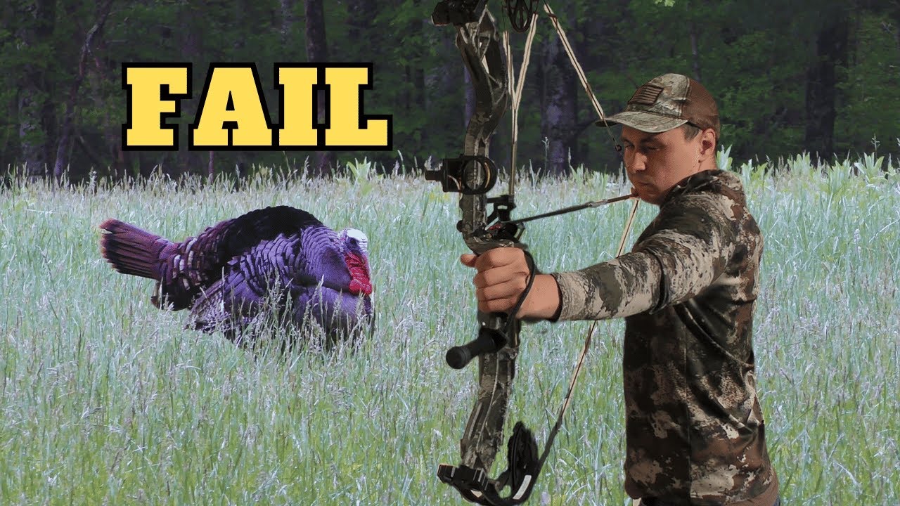 Turkey Hunting with a BOW (FAIL) | Action Packed Morning! 2025 - YouTube