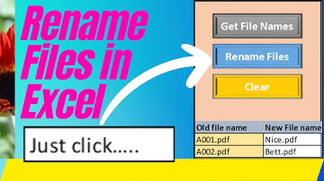 Rename files automatically with excel VBA, step by step guide - Part 1