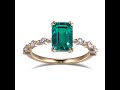 MSR-551 18K Yellow Gold Lab Grown Emerald 5x7mm -Messi Jewelry