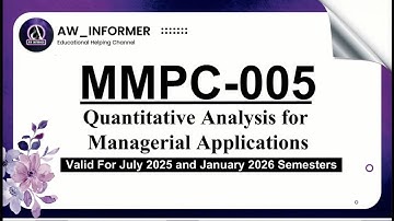 MMPC 005 Solved Assignment 25-26 | MMPC 005 in English 25-26 | Free Solved Assignment on #yt #ignou