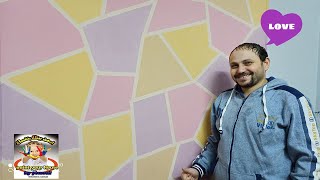 عمل جمب ديكور باللزق الورق...How to make a decorative wall with tape